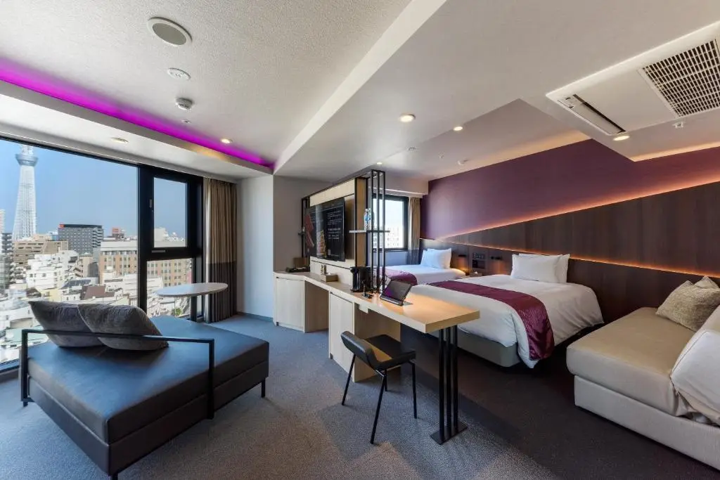 Chambre du Henn na Hotel Premier Tokyo Asakusa Tawaramachi, hôtel familial pas cher à Tokyo